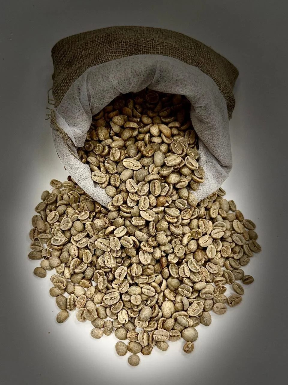 Green coffee product photograph