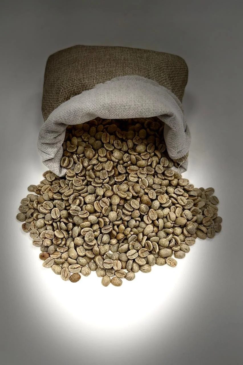 Green coffee product photograph
